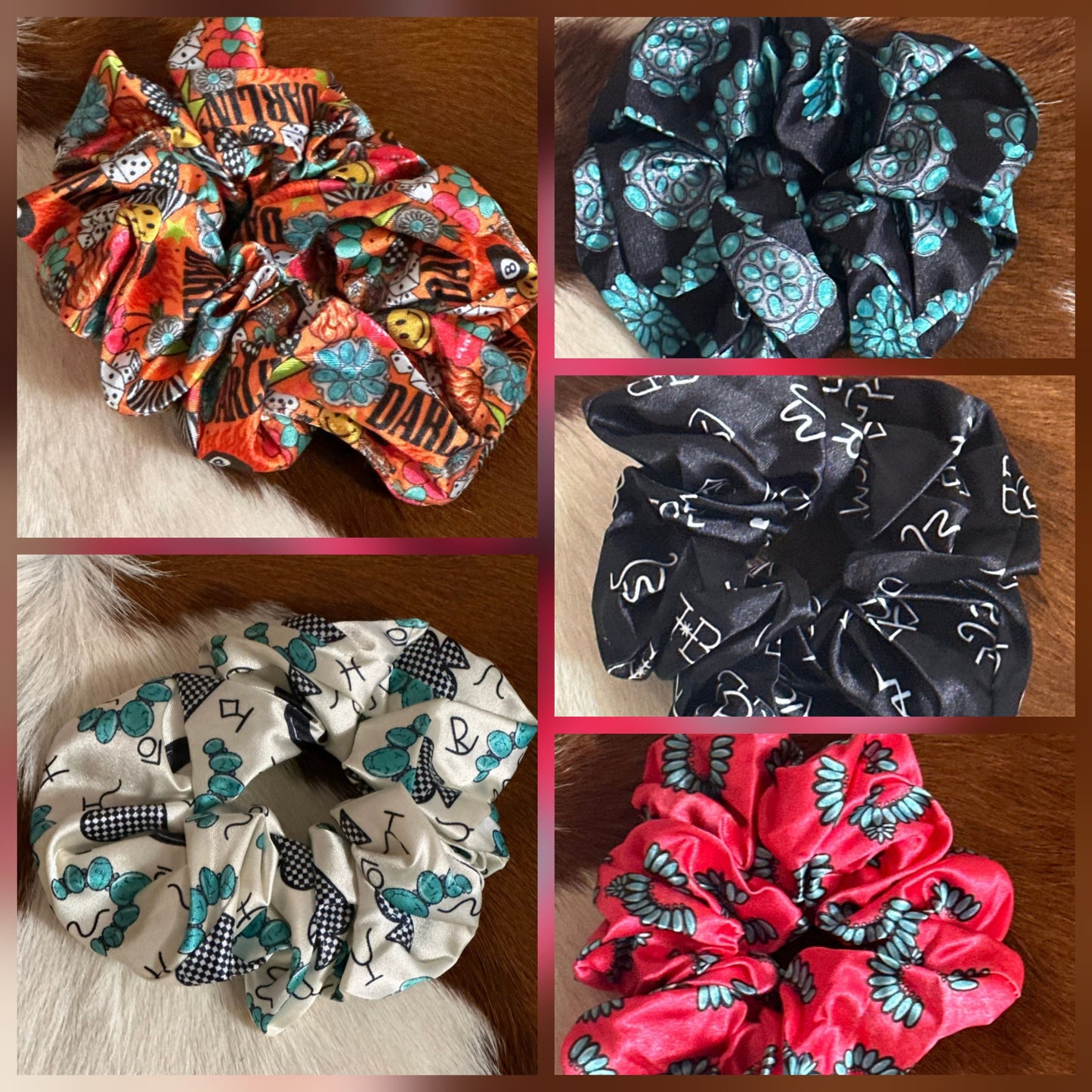 Silk scrunchies
