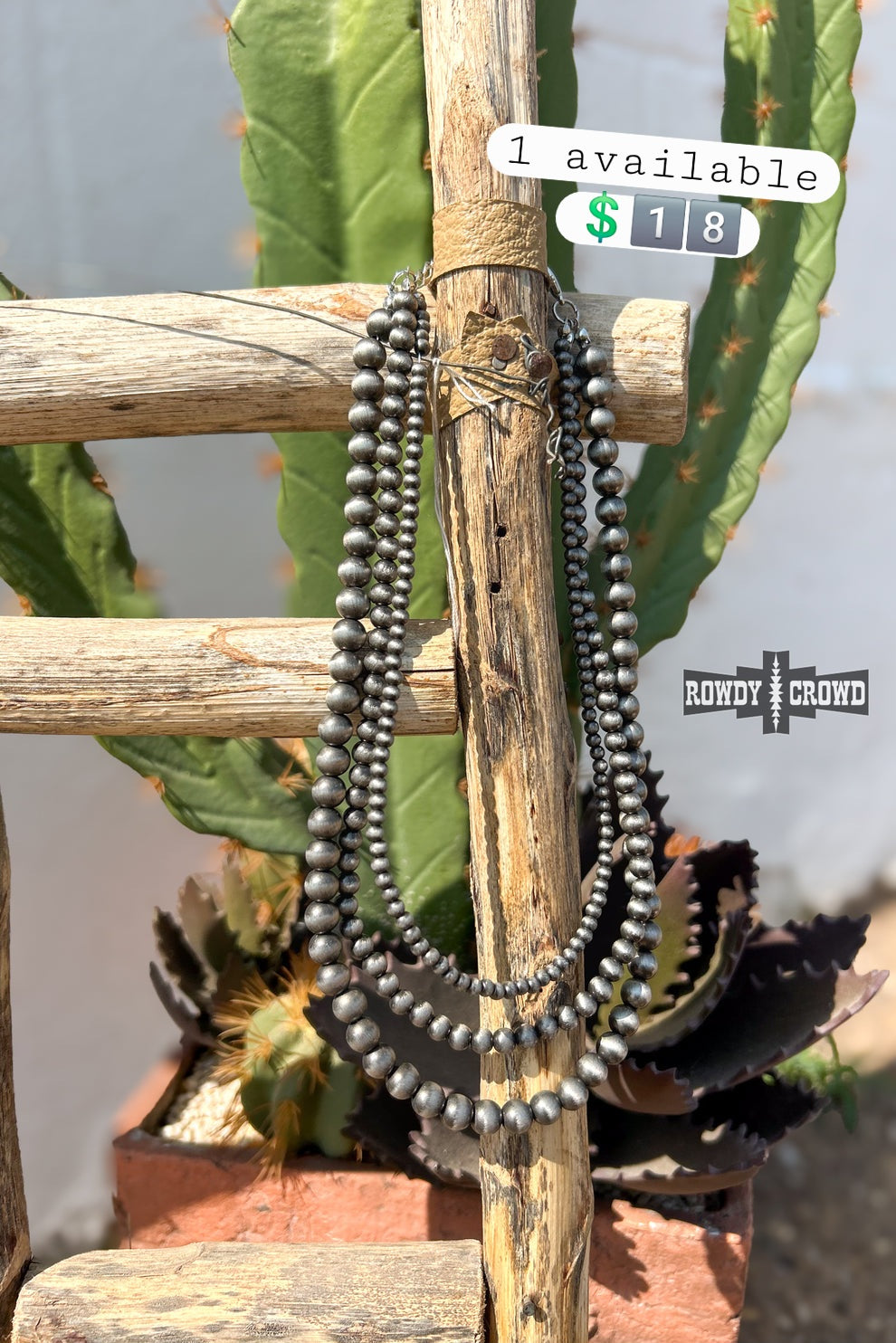 3 strand Navajo pearl style necklace