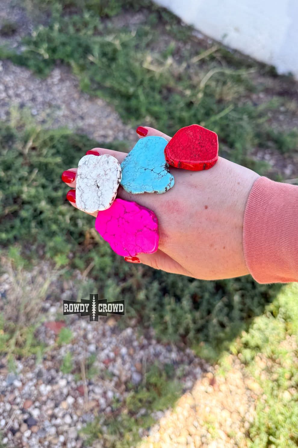 Stone style scarf slides