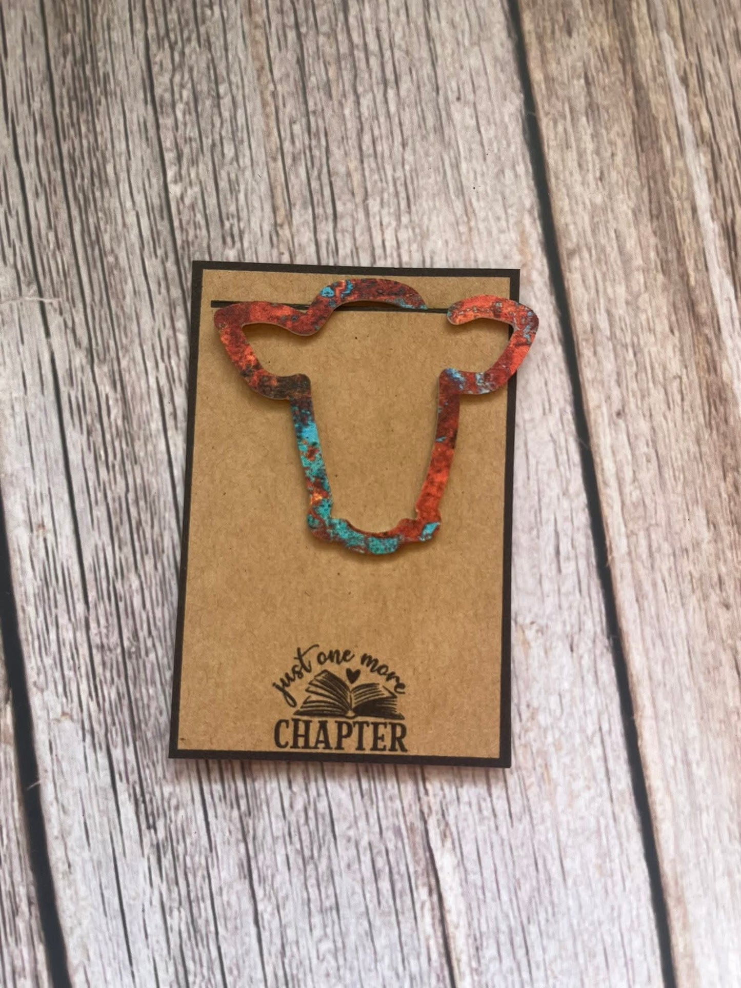 Acrylic cow bookmark