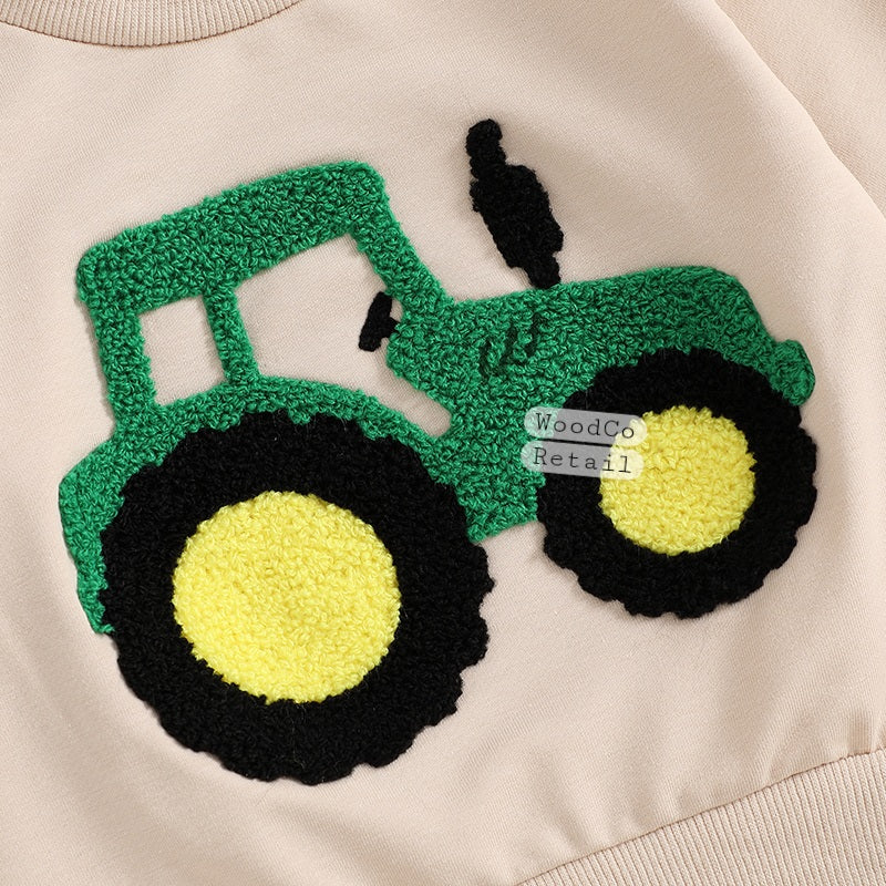 Tractor sweatshirt/pants set