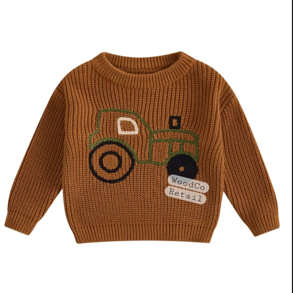 Tractor knit sweater