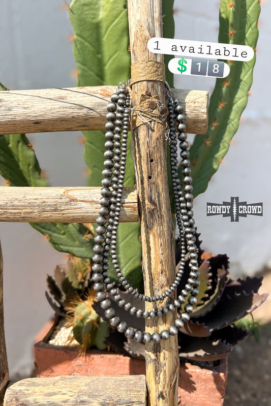 3 strand Navajo pearl style necklace