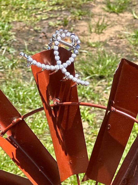 Small white hair clip