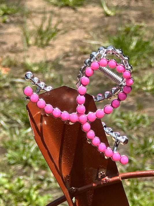 Small pink hair clip