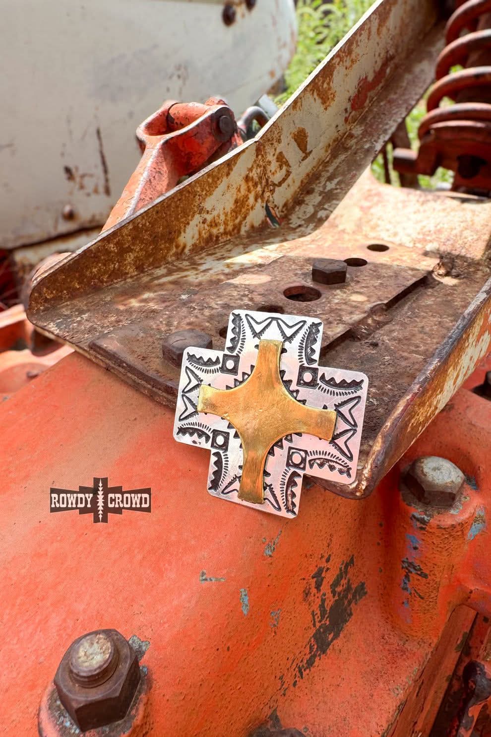 Mixed metal scarf slide