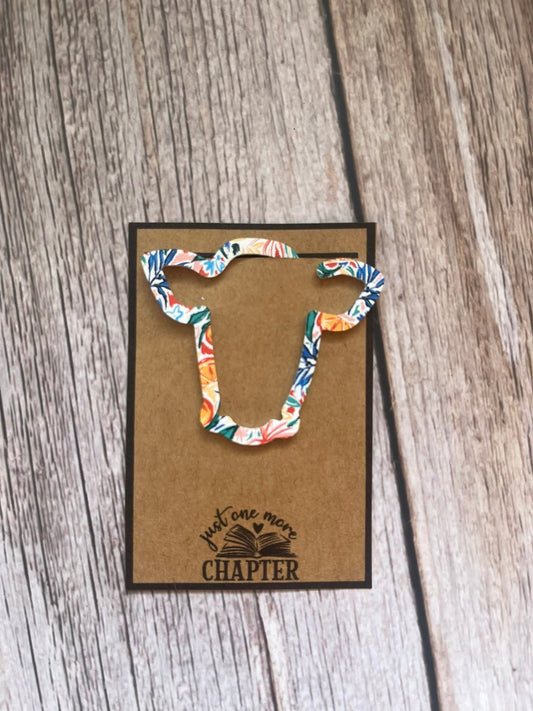 Acrylic cow bookmark