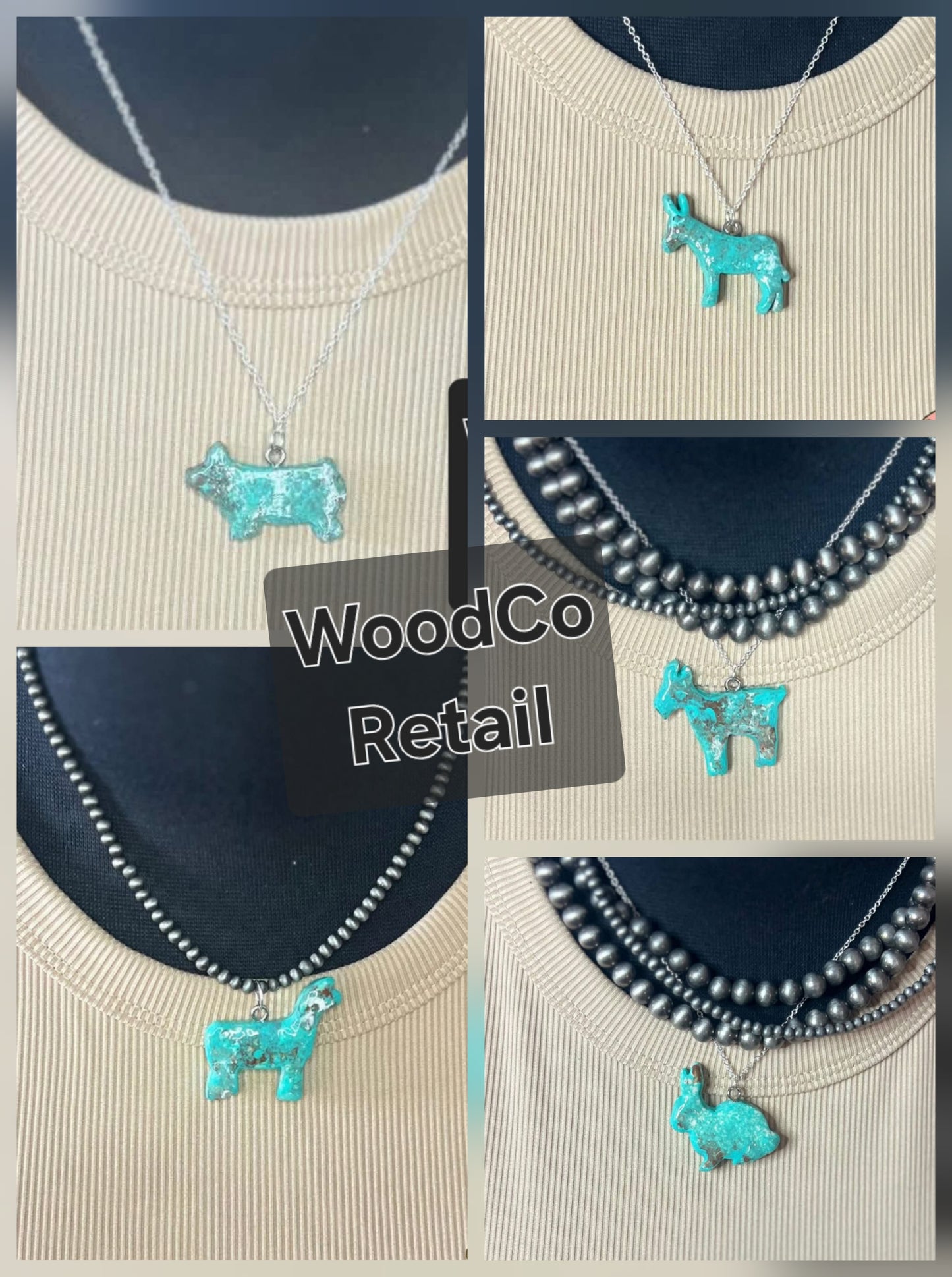 Farm animal necklace
